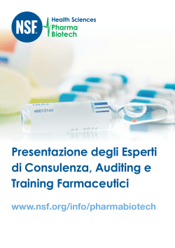 Pharma Biotech Overview of Services (Italian)