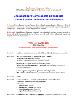 Programma Ivrea 20 marzo 2014 e Note logistiche