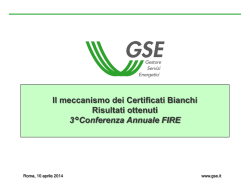 Il meccanismo dei Certificati Bianchi