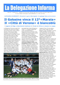 Articolo Il Golosine 2013 vince il 26esimo torneo Citta
