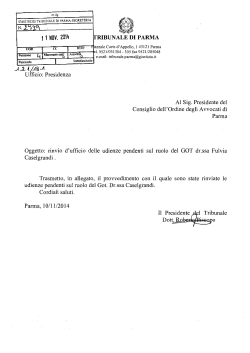 comunicazione - Ordine degli Avvocati di Parma