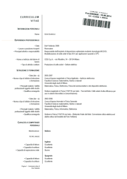 curriculum vitae gori g