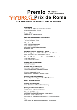 Premio Piranesi_Prix de Rome_XII edizione