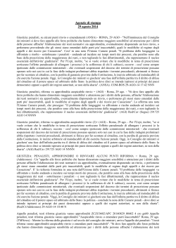 Agenzie di stampa 29.08.2014 - Unione delle Camere Penali Italiane
