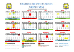 Schützenrunde Kalender 2015 - ZVR