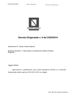 Decreto Dirigenziale n. 9 del 23/05/2014 - Burc