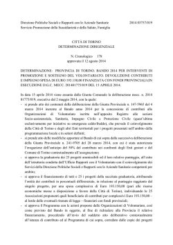 Direzione Politiche Sociali e Rapporti con le