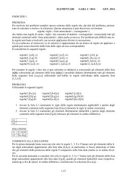 ELEMENTARI GARA 2 / 2014 GEN. 2014 1/15 ESERCIZIO 1