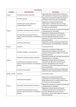 Contribuenti Scadenza Denominazione Descrizione 10-gen