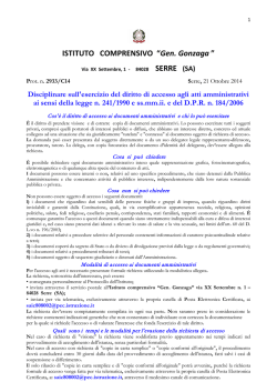 ISTITUTO COMPRENSIVO “Gen. Gonzaga ” SERRE (SA)