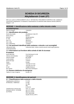 SCHEDA DI SICUREZZA Alkylatbensin 2-takt (2T)