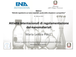 Attività internazionali di regolamentazione dei nanomateriali
