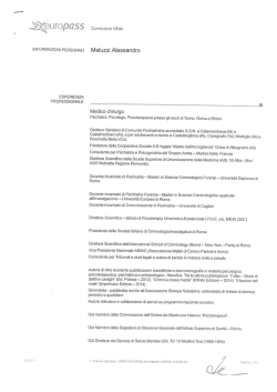 Curriculum vitae - Sapienza