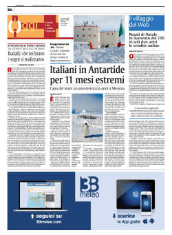 Italiani in Antartide per 11 mesi estremi