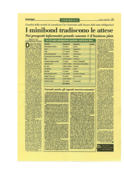 Il Rating dei Business Plan delle Societ&agrave; inserite negli indici STAR e