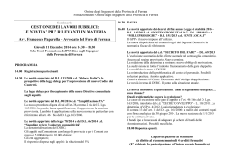 programma dettagliato - Ordine Ingegneri della Provincia di Ferrara