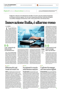 Innovazione Italia, &egrave; allarme rosso