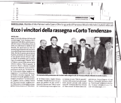 Ecco i vincitori della rassegna Corto Tendenza [Giornale di Sicilia]
