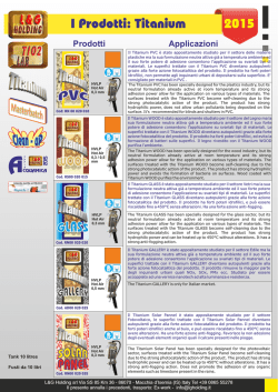 I prodotti 2015