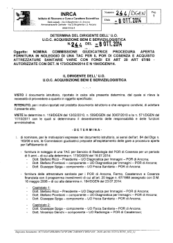 nomina commissione giudicatrice procedura aperta fornitura