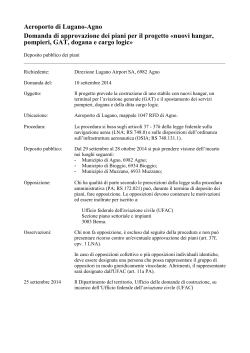 Domanda costruzione nuovo Hangar Airport SA