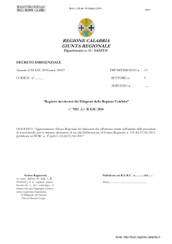 Decreto n. 7051 del 10 GIU 2014