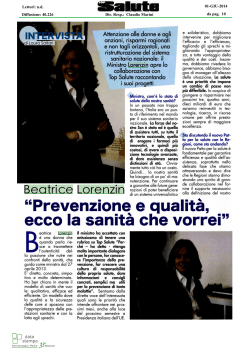 da pag. 10 01-GIU-2014 Diffusione: 40.226 Lettori: n.d. Dir. Resp