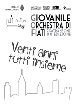 VENTI ANNI TUTTI INSIEME - Giovanile Orchestra di Fiati