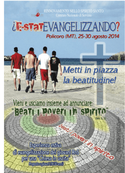 E-statevangelizzando? - Rinnovamento nello Spirito Santo