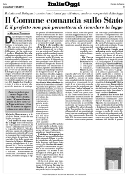Il Comune comanda sullo Stato