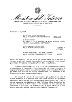 DIPARTIMENTO PER GLI AFFARI INTERNI E