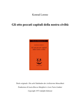 Gli otto peccati capitali della nostra civilt&agrave;