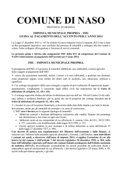 INFORMATIVA IMU ACCONTO 2014