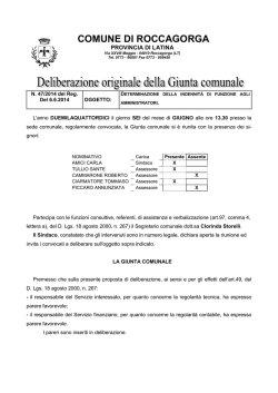 DELIBERA DI G.M. N. 47-2014