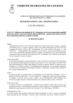 determina n. 29/2014 - Comune di Gravina di Catania