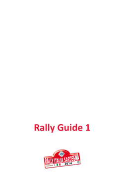 Rally Guide 1 - Rally Italia Sardegna