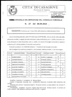 Deliberazione di Consiglio Comunale n. 27 Prot 13087_2014