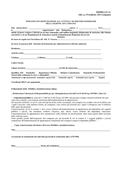 DOMANDA GDS + liberatoria - Associazione Italiana Sommelier