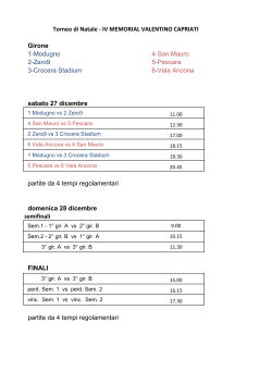 Programma Torneo - San Mauro Nuoto