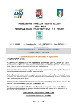 DELEGAZIONE PROVINCIALE DI CUNEO