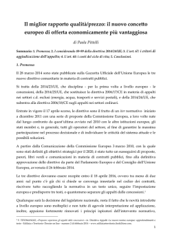 Il miglior rapporto qualit&agrave;/prezzo: il nuovo concetto