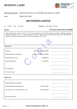 Determinazione G16657 del 19/11/2014