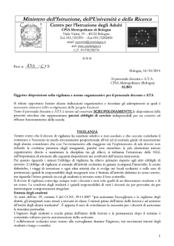 Disposizioni e norme organizzative