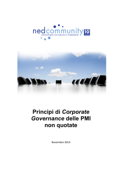 Principi di Corporate Governance delle PMI non