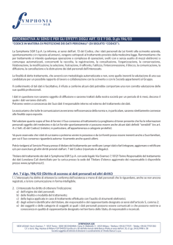 Informativa Candidati