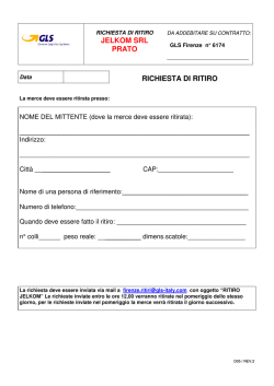 JELKOM SRL PRATO RICHIESTA DI RITIRO