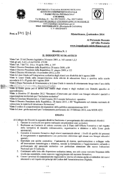 Direttiva n. 1 - IC Padre Pio