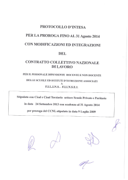 PER LA PROROGA FINO AL 31 Agosto 2014 CON