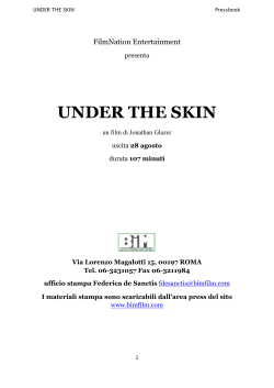 Scarica il pressbook completo di Under The Skin