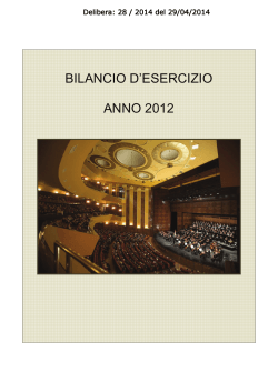 BILANCIO D,ESERCIZIO ANNO 2012